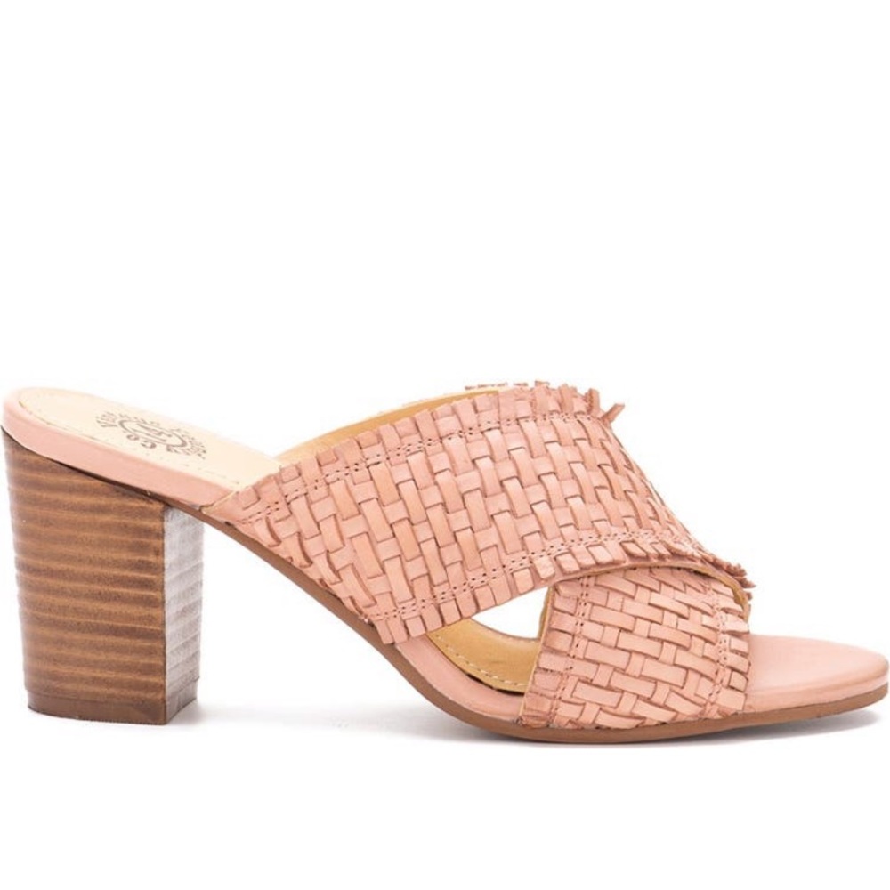 VINTAGE FOUNDRY β€οΈβπ₯ BLUSH COLOR WOVEN SANDALS NWT SIZE 8 - Picture 3 of 12